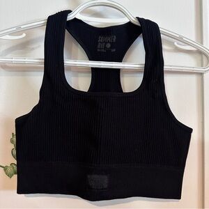 Sommer Ray Black Ribbed Sports Bra